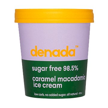 Denada Sugar Free Ice Cream Caramel Macadamia 475ml x 6
