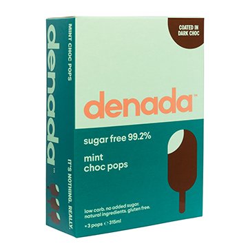 Denada Sugar Free Choc Pops Mint (315ml x 3) x 8
