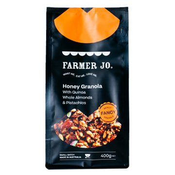 Farmer Jo Honey Granola with Quinoa Whole Almonds & Pistachio 400g