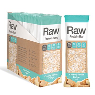Amazonia Raw Plant Protein Bars Creamy Vanilla Fudge 40g x 10