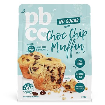 PBCo Sugar Free Choc Chip Muffin Mix 340g