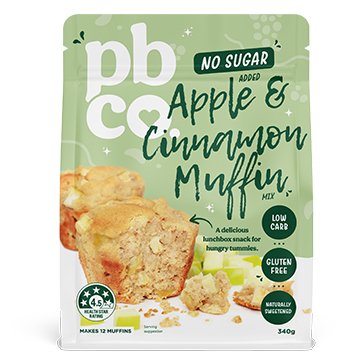 PBCo Sugar Free Apple & Cinnamon Muffin Mix 340g