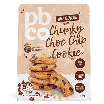 PBCo Sugar Free Chunky Choc Chip Cookie Mix 320g