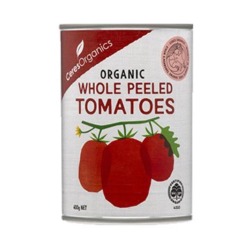 Ceres Organic Tomatoes Whole Peeled 400g x 12