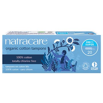 Natracare Organic Cotton Tampons Super 20pk