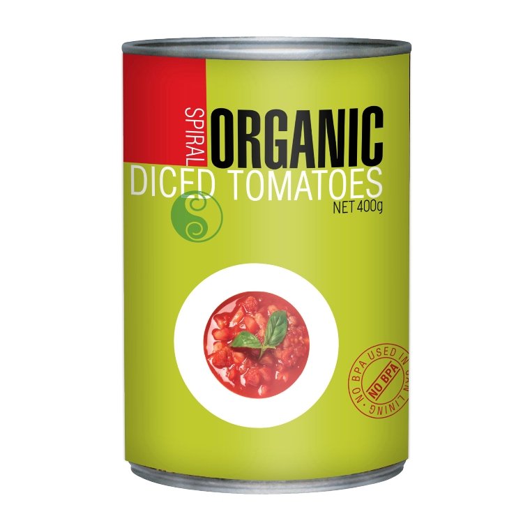 Spiral Organic Diced Tomatoes 400g