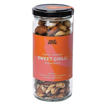 Soulsome Foods Organic Activated Sweet Chilli Nuts and Seeds 120g
