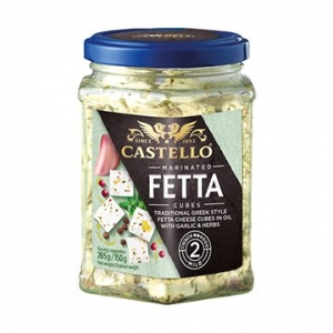 Castello Fetta Cubes In Oil with Garlic & Herbs 265g x 6
