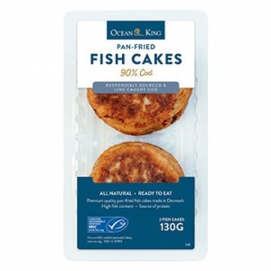 Ocean King Fish Cakes with 90% Cod 130g x 6