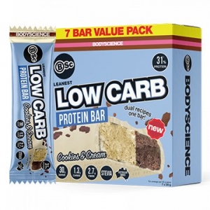 Body Science Leanest Low Carb High Protein Bar Cookies and Cream Multi Pack (30g