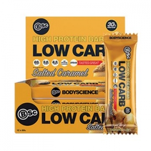 Body Science High Protein Low Carb Bar Salted Caramel 60g x 12