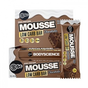 Body Science High Protein Low Carb Mousse Bar Chocoholic 55g x 12