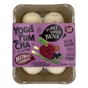 Yogi's Yum Cha Beetroot & Blackbean Plant-Based Buns 270g x 5