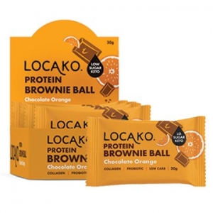 Locako Protein Brownie Ball Choc Orange 30g x 10