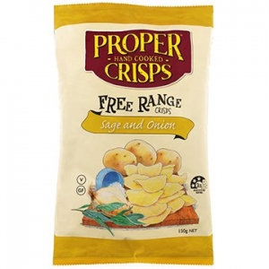 Proper Crisps Free Range Sage & Onion 150g x 12
