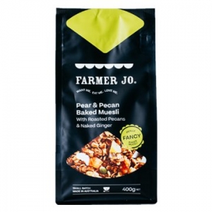 Farmer Jo Pear & Pecan Baked Muesli with Roasted Pecans and Naked Ginger 400g
