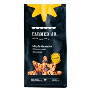 Farmer Jo Maple Granola with Roasted Almonds & Sea Salt 400g