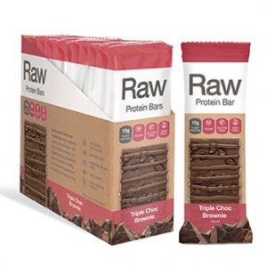 Amazonia Raw Plant Protein Bars Triple Choc Brownie 40g x 10
