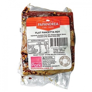 Papandrea Fine Foods Pancetta Flat Hot 300g