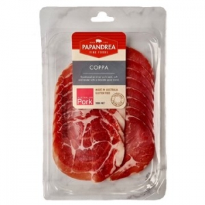 Papandrea Fine Foods Coppa Sliced 100g x 8