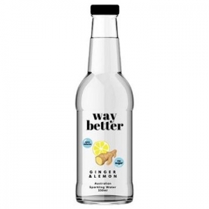 Way Better Sparkling Water Ginger & Lemon 330ml x 12