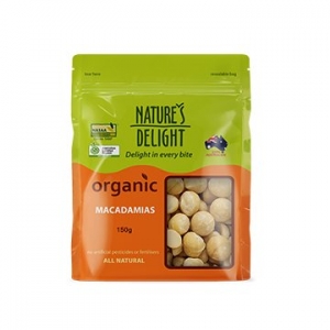 Natures Delight Organic Macadamias 150g