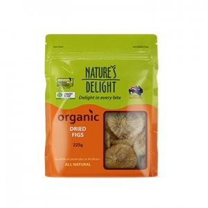 Natures Delight Organic Dried Figs 225g