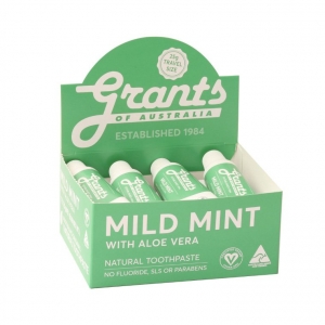 Grants Natural Toothpaste Travel Size Mild Mint (25g x 12)