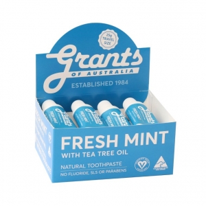 Grants Natural Toothpaste Travel Size Fresh Mint (25g x 12)