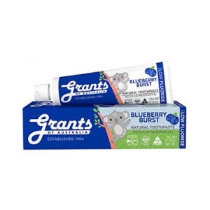 Grants Natural Toothpaste Kids Blueberry Burst Low Fluoride 75g