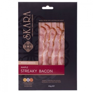 Skara Smallgoods Maple Streaky Bacon Sliced 150g x 8