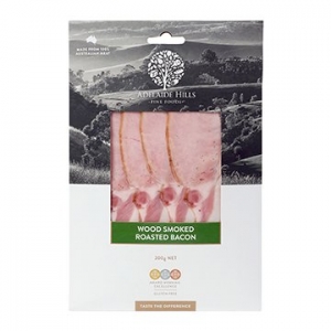 Skara Smallgoods Adelaide Hills Fine Foods Smoked Roasted Bacon Sliced 200g x 8