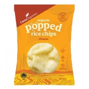 Ceres Organics Popped Rice Chips Cheese 100g x 5