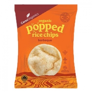 Ceres Organics Popped Rice Chips Barbeque 100g x 5