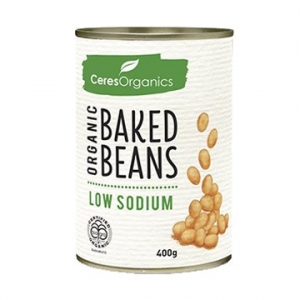 Ceres Organic Baked Beans Low Sodium 400g x 12