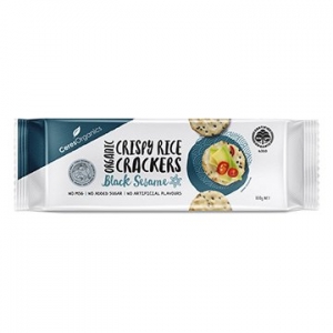 Ceres Organic Crispy Rice Crackers Black Sesame 100g x 12
