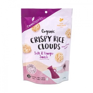 Ceres Organic Crispy Rice Clouds Salt & Vinegar 50g x 6