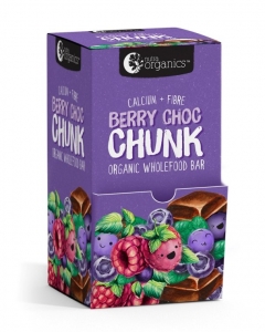 Nutra Organics Berry Choc Chunk Bars Counter Display 30g x 30