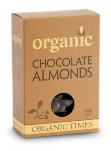 Organic Times Organic Milk Chocolate Almonds 150g