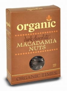 Organic Times Organic Dark Chocolate Macadamias 150g