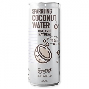 Bonsoy Organic Sparkling Coconut Water Natural 320ml x 6