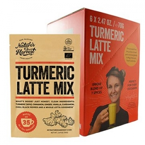 Natures Harvest Turmeric Latte Mix Display Box 70g x 6