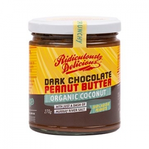 Ridiculously Delicious Dark Chocolate Peanut Butter Organic Coconut 270g