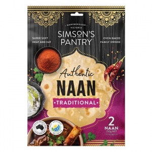 Simsons Pantry Traditional Naan (250g x 2) x 10