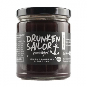 Drunken Sailor Canning Co. Spiced Cranberry & Port Jam 290g