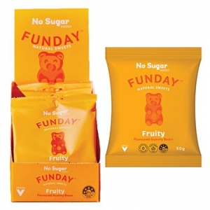 Funday Natural Sweets Fruity Vegan Gummy Bears 50g x 12